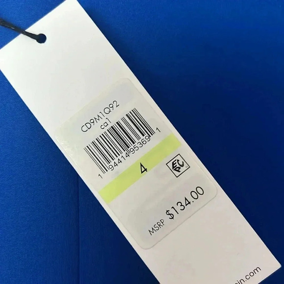 Calvin Klein Scuba Flare Royal Blue Dress Size 4 - Picture 10 of 10